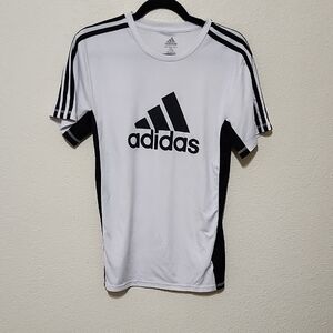 Adidas White and Black T-Shirt